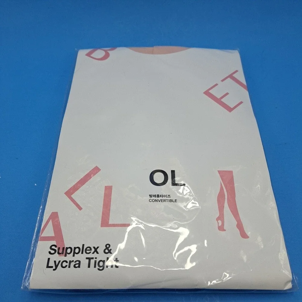 Body Wrappers Convertible Tights Girls M/L‎ Ballet Pink Supplex Lycra NWT Dance